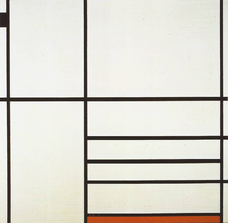 Composition with Red and Black, 1936 by Piet Mondrian