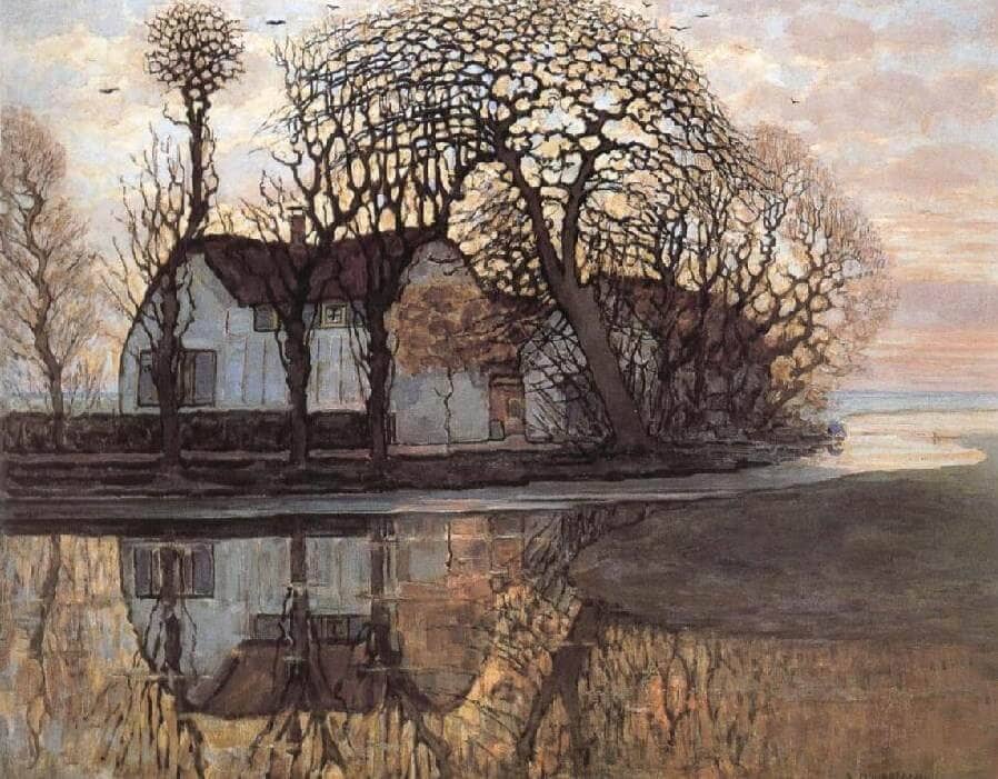 Farm Near Duivendrecht, 1916 by Piet Mondrian