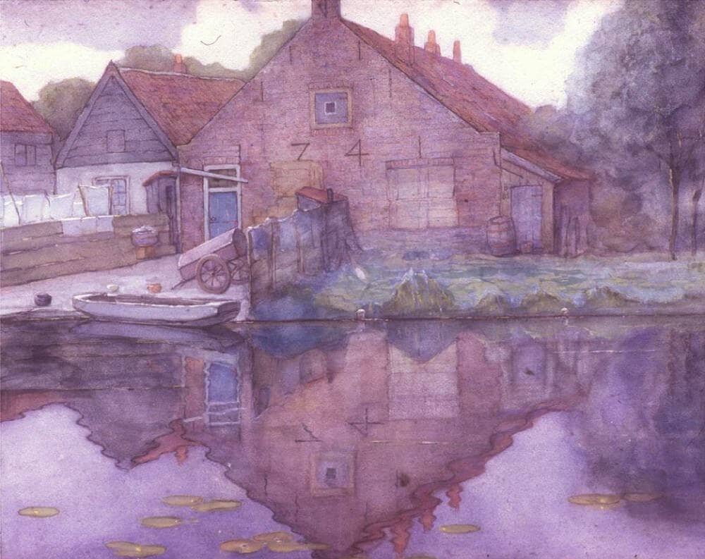 Houses on the Gein, 1900 by Piet Mondrian