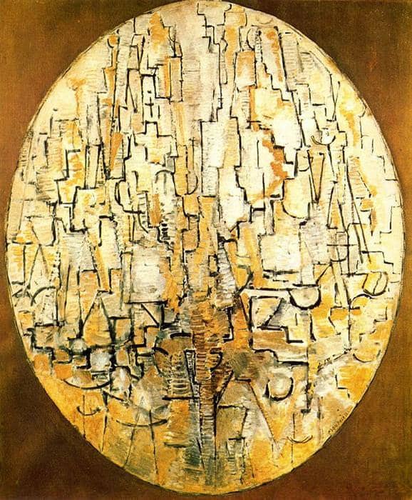 Oval Composition (Trees), 1913 by Piet Mondrian