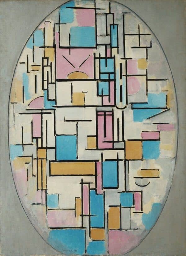Oval Composition, 1913-14 by Piet Mondrian