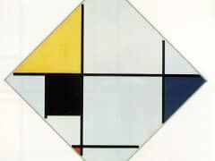 Lozenge Composition with Yellow, Black, Blue, Red, and Gray by Piet Mondrian