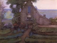 Triangulated Farmhouse Facade by Piet Mondrian